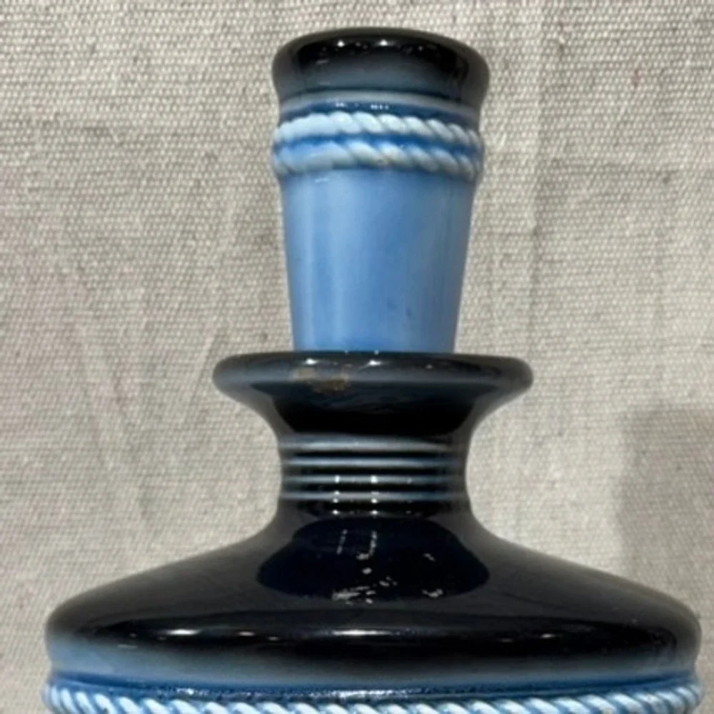 Vintage 1975 Dogpatch USA Li'l Abner Ceramic Decanter Al Capp Blue Comic Art